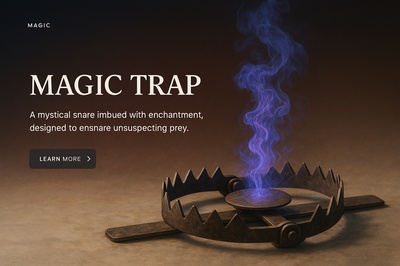 Stylish Magic Trap Illustration for Web Design