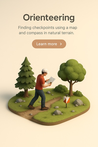 Realistic 3D Scene of Orienteering in Nature