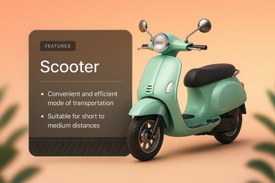 Stylish Scooter Design with Functional Features