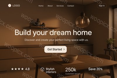 Dynamic Modern Landing Page Design for Home Interiors 2026