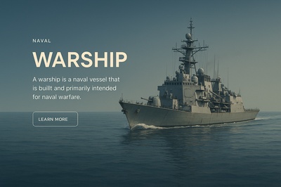 Stylish Warship Illustration for Naval Warfare