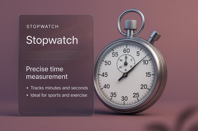 3D Stopwatch Design with Transparent Overlay