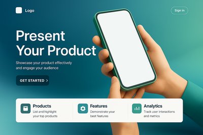 Engaging Landing Page Design for Product Presentation