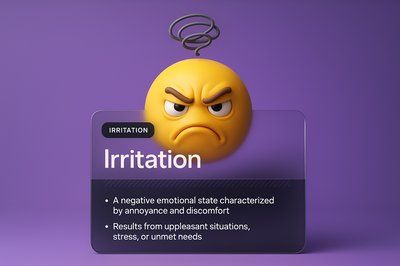 Modern 3D Illustration Representing Irritation Concept
