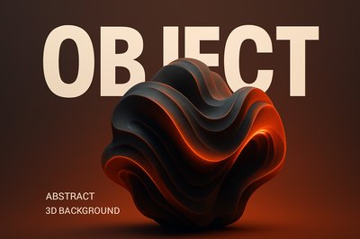 Bold 3D Minimalism with Dramatic Typography