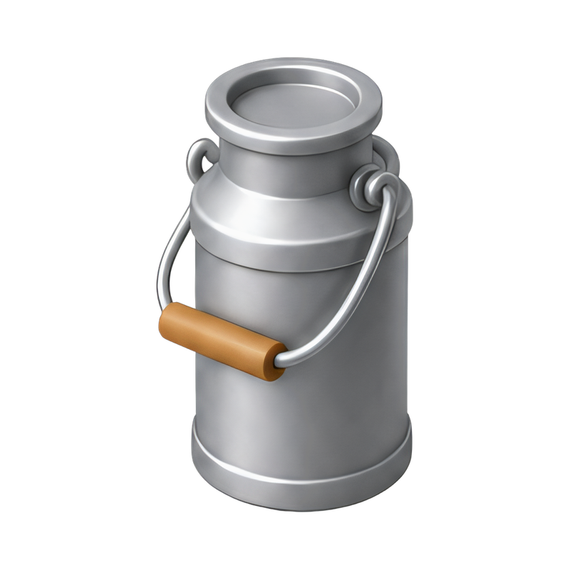 rustic steel milk can