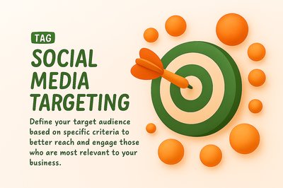 3D Illustration of Social Media Targeting Concept