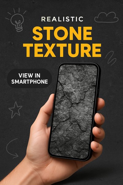 Realistic Stone Texture Displayed on Smartphone