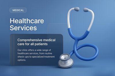 3D Medical Illustration Featuring Healthcare Services