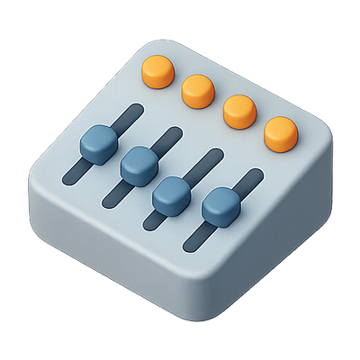 3D Audio Mixer Control Interface Icon