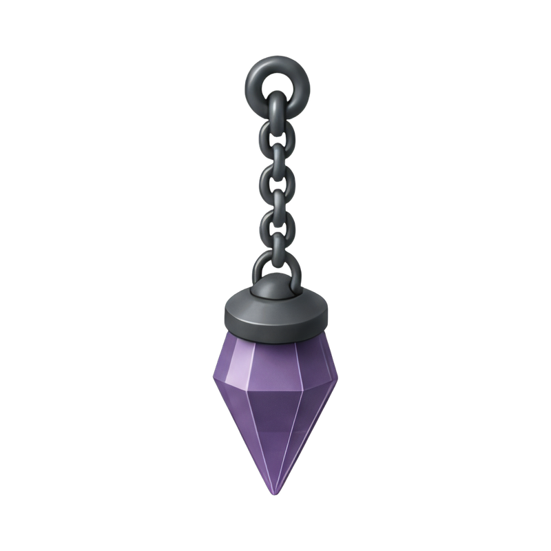 elegant crystal pendulum necklace