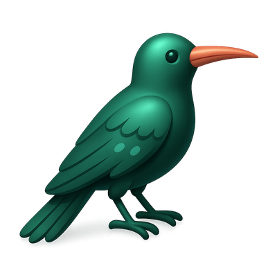 Stylized Cartoon Bird Illustration
