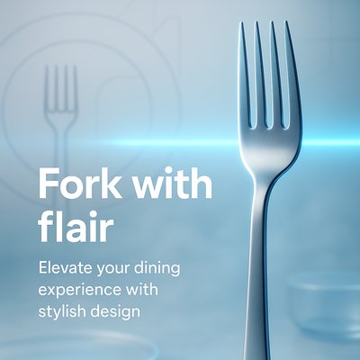 Stylish Fork Image for Dining Experience Promotion