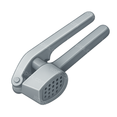 Stylish 3D Garlic Press Icon in Isometric View