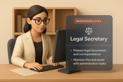 Bright and Professional Legal Secretary Design for Web Page
