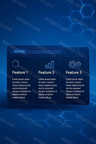 Futuristic Hexagonal Digital Technology Design Concept