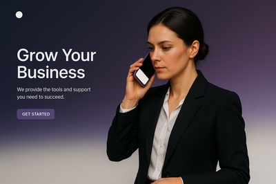 Professional Businesswoman on Phone in Elegant Setting