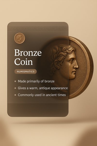 Elegant Bronze Coin with Numismatic Details