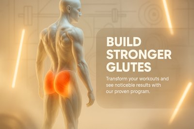 Fitness Promotional Graphic Highlighting Glute Strengthening