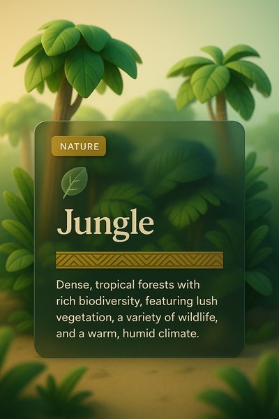 Tropical Jungle Design with Integrated Information Blocks