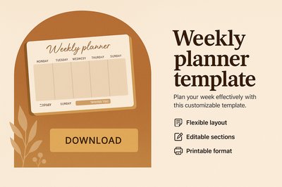 Boho Weekly Planner Template for Effective Planning