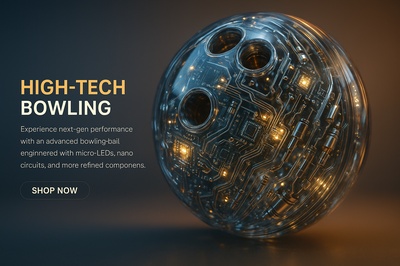 High-Tech Bowling Ball with Micro-LEDs and Circuitry
