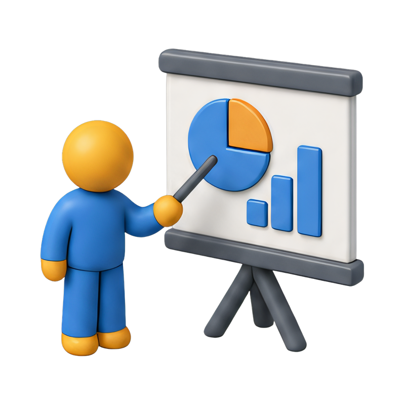 robot presenting with pointer