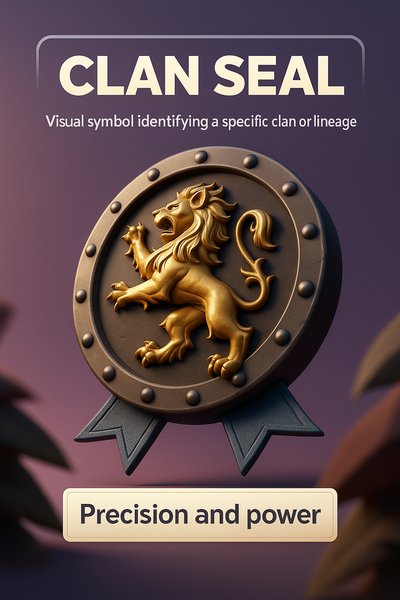 3D Clan Seal Illustration with Dynamic Aesthetics