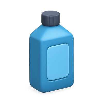 Realistic Blue Plastic Bottle Mockup for Product Display