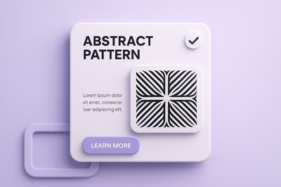 Modern User Interface Card Featuring Abstract Pattern