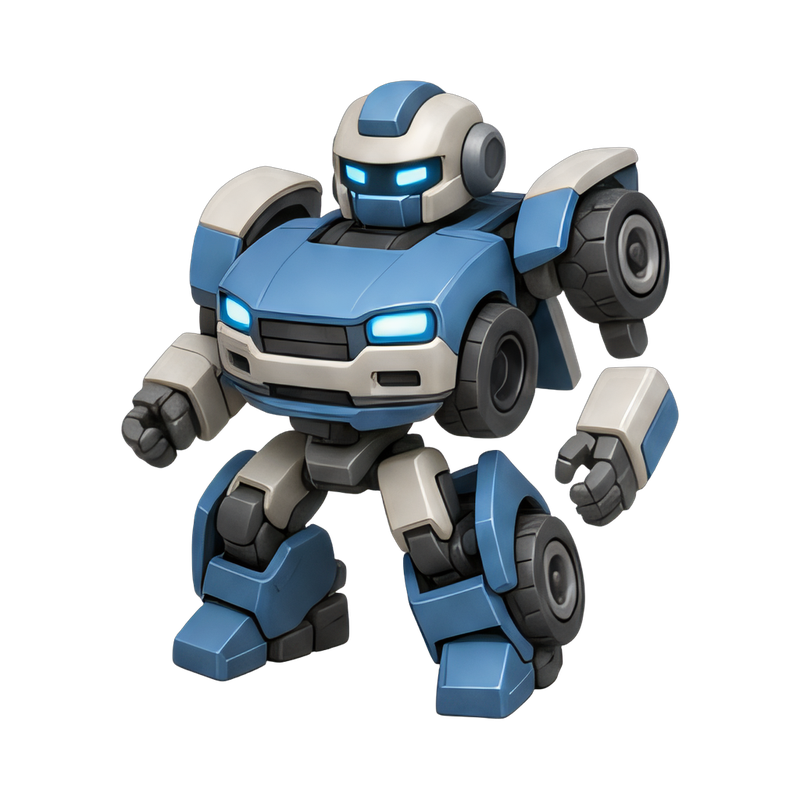 futuristic robot car hybrid