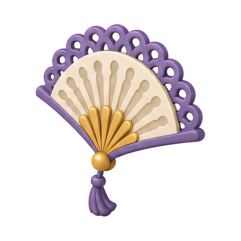 delicate lace fan design