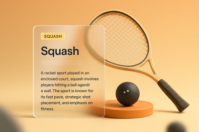 3D Illustration of Squash with Transparent Overlay
