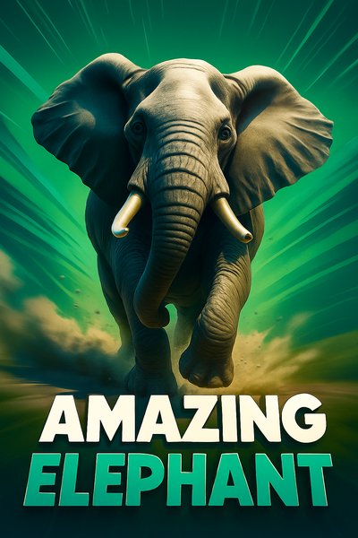 Dynamic and Engaging Illustration of an Elephant