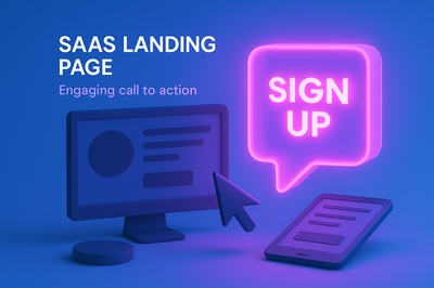 Fluorescent Composition for SaaS Landing Page Design