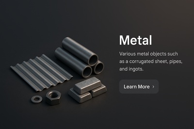 Realistic 3D Metal Objects in a Dark Setting