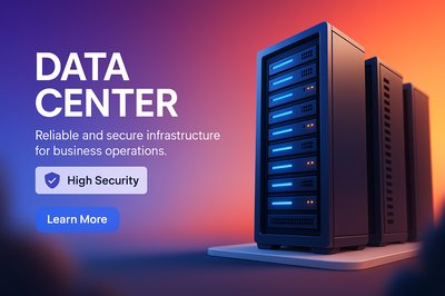 Modern Data Center Promotional Graphic