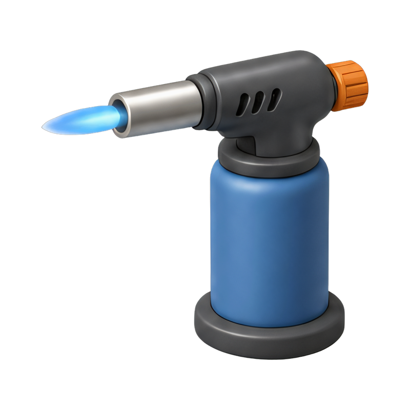 kitchen blowtorch in action