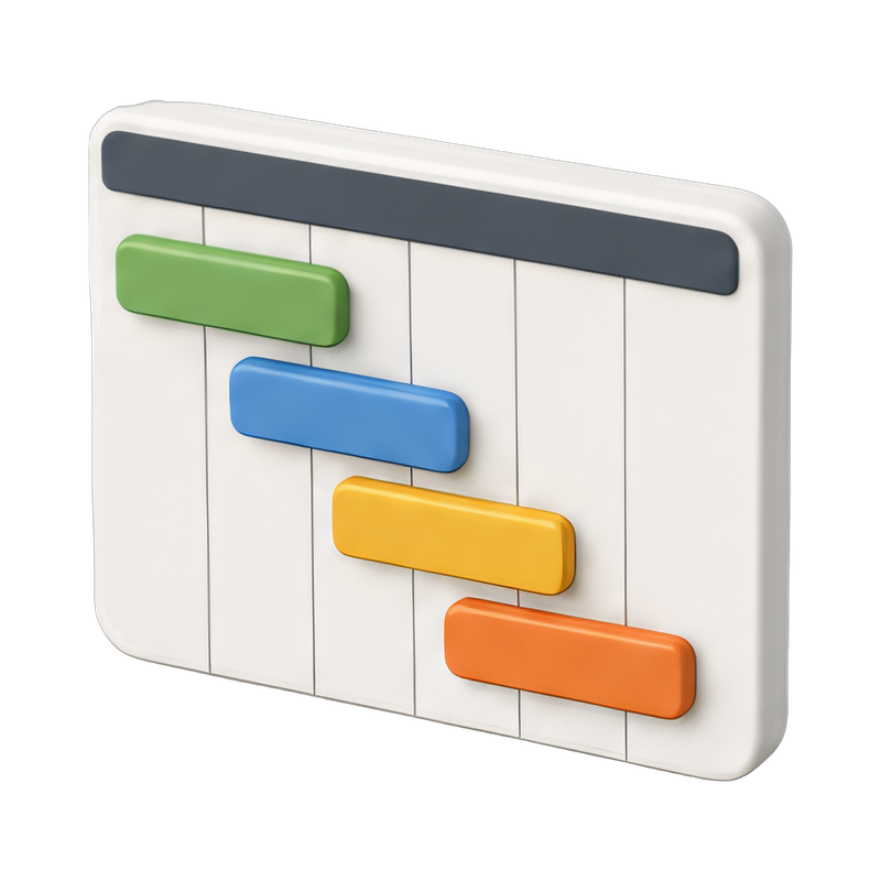 Gantt chart progress bar
