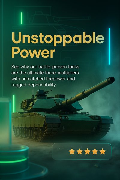 Neon Tank Design Carousel Slide with Engaging Aesthetics