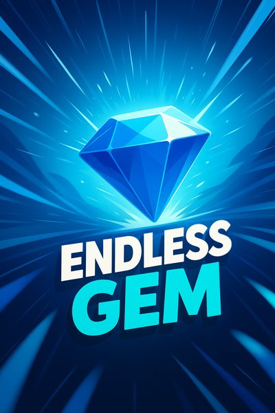 Dynamic Illustration of an Endless Gem with Vibrant Effects