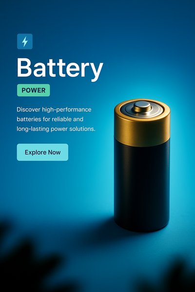 Promotional image for high-performance batteries