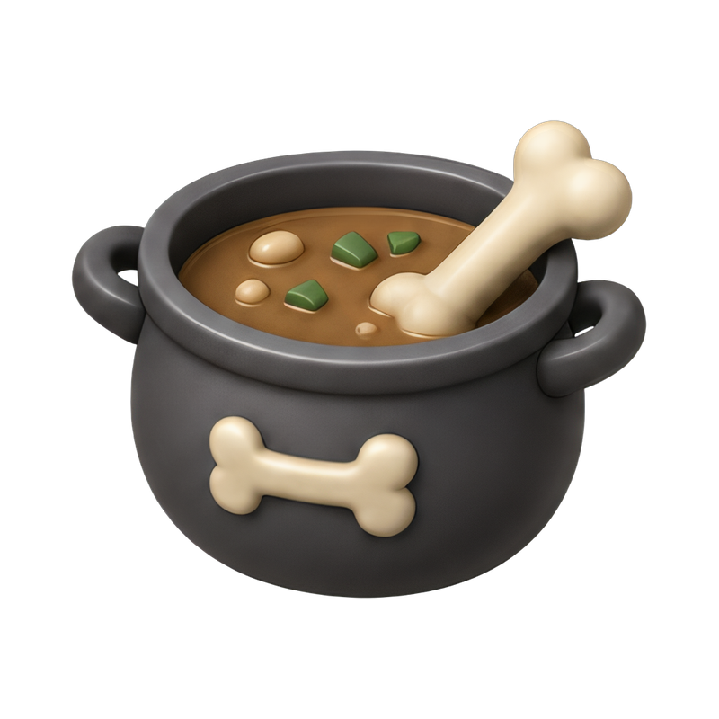 rich bone marrow soup pot