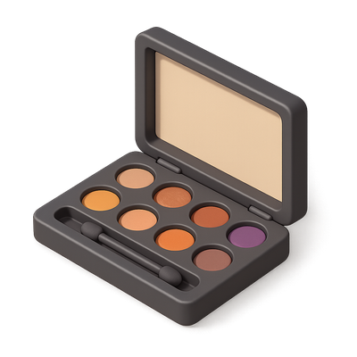 Stylish 3D Makeup Palette with Vibrant Shades