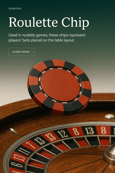 Stylish Roulette Chip Web Page Design