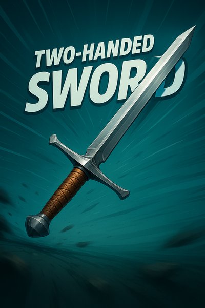 Dynamic Two-Handed Sword Illustration in Motion