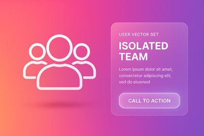 Futuristic Team Symbol with Gradient Background