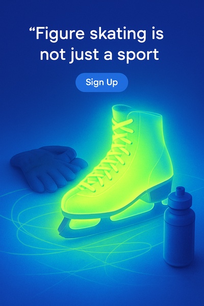 Fluorescent Ice Dance: A Vibrant Figure Skating Scene