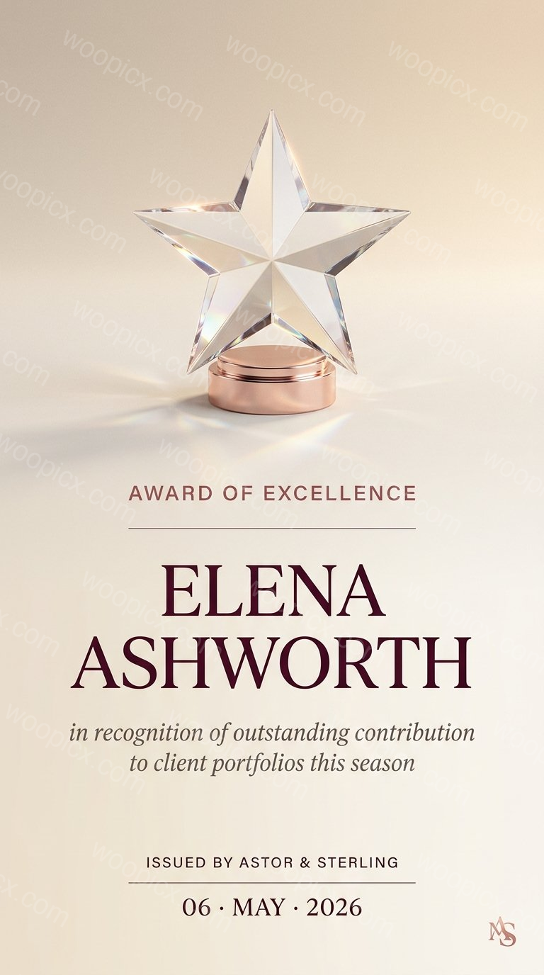 Modern award certificate design