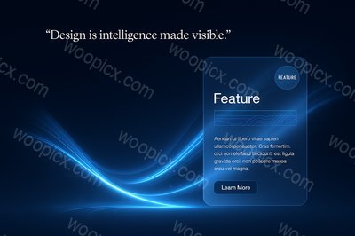 Elegant Blue Lines for Web Design Landing Page